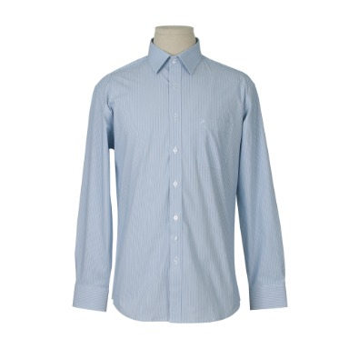 베이직핏 CP 스판 스트라이프 블루 긴소매 셔츠 T231YSYP218